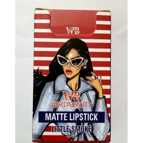 4 Pcs High Pigment Warda Beauty Little Smoke Mate Lipstick - Image 5