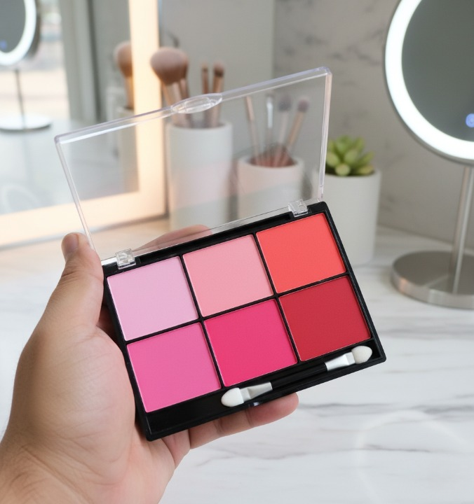 Miss Rose 6-color Makeup Blush Powder Palette - Image 3
