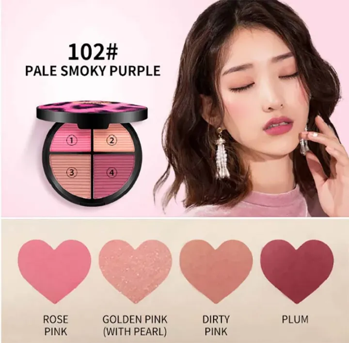 Kaxier New Four Color Blusher Dyeing Plates for Professional