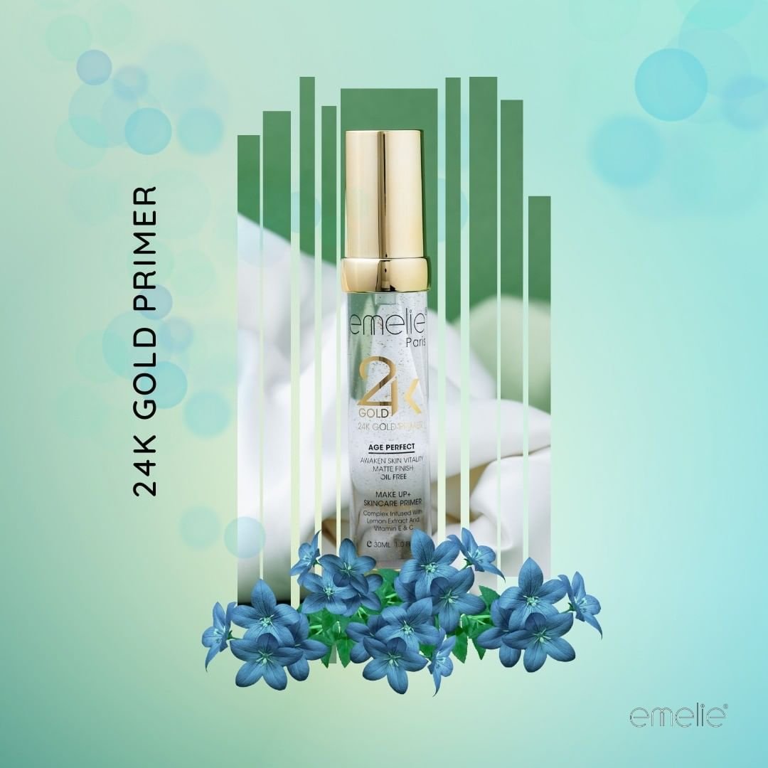 Emelie Paris 24k Gold Age Perfect Makeup Skincare Primer - Image 2