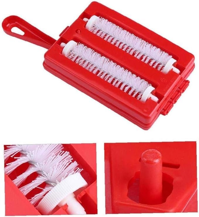 Handheld Carpet Table Crumb Sweeper Plastic Dual Brush - Image 3