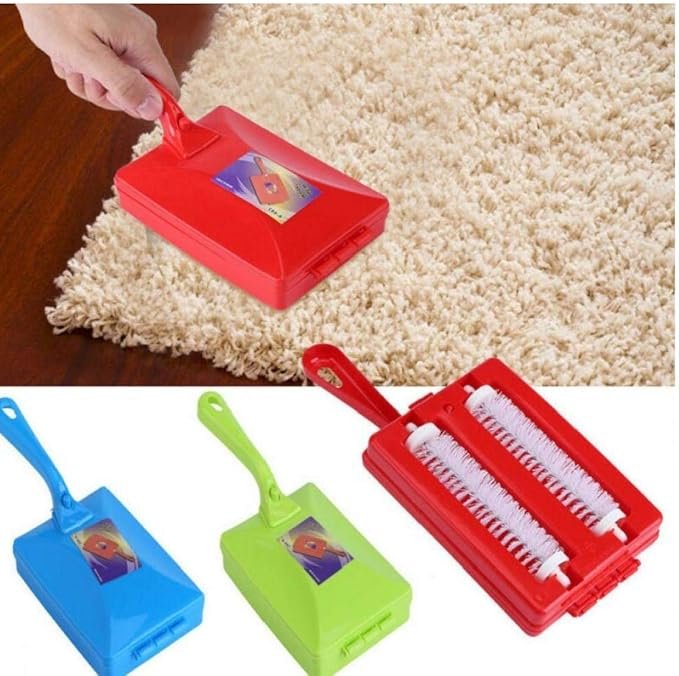 Handheld Carpet Table Crumb Sweeper Plastic Dual Brush - Image 4