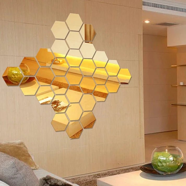 3d Acrylic Hexagon Simple Mirror-surface Geometric Diy Art - Image 4