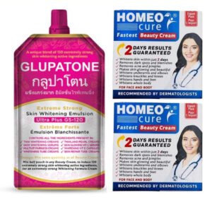 2 Homeo Cure Beauty Cream &amp 1 Glupatone Pack of 3
