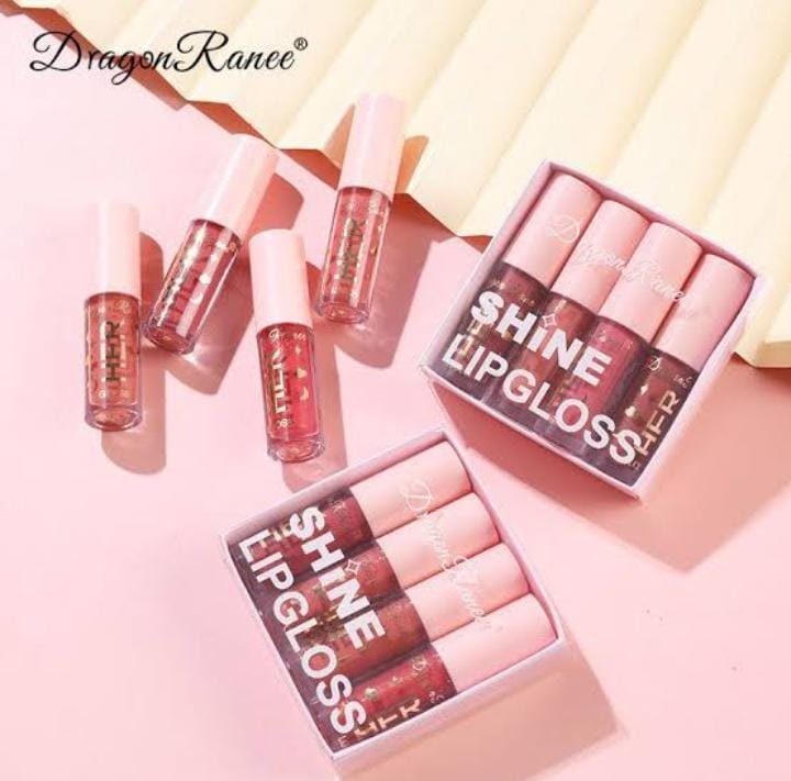 Pack of 4 Shiny Nude Lipgloss - Image 2