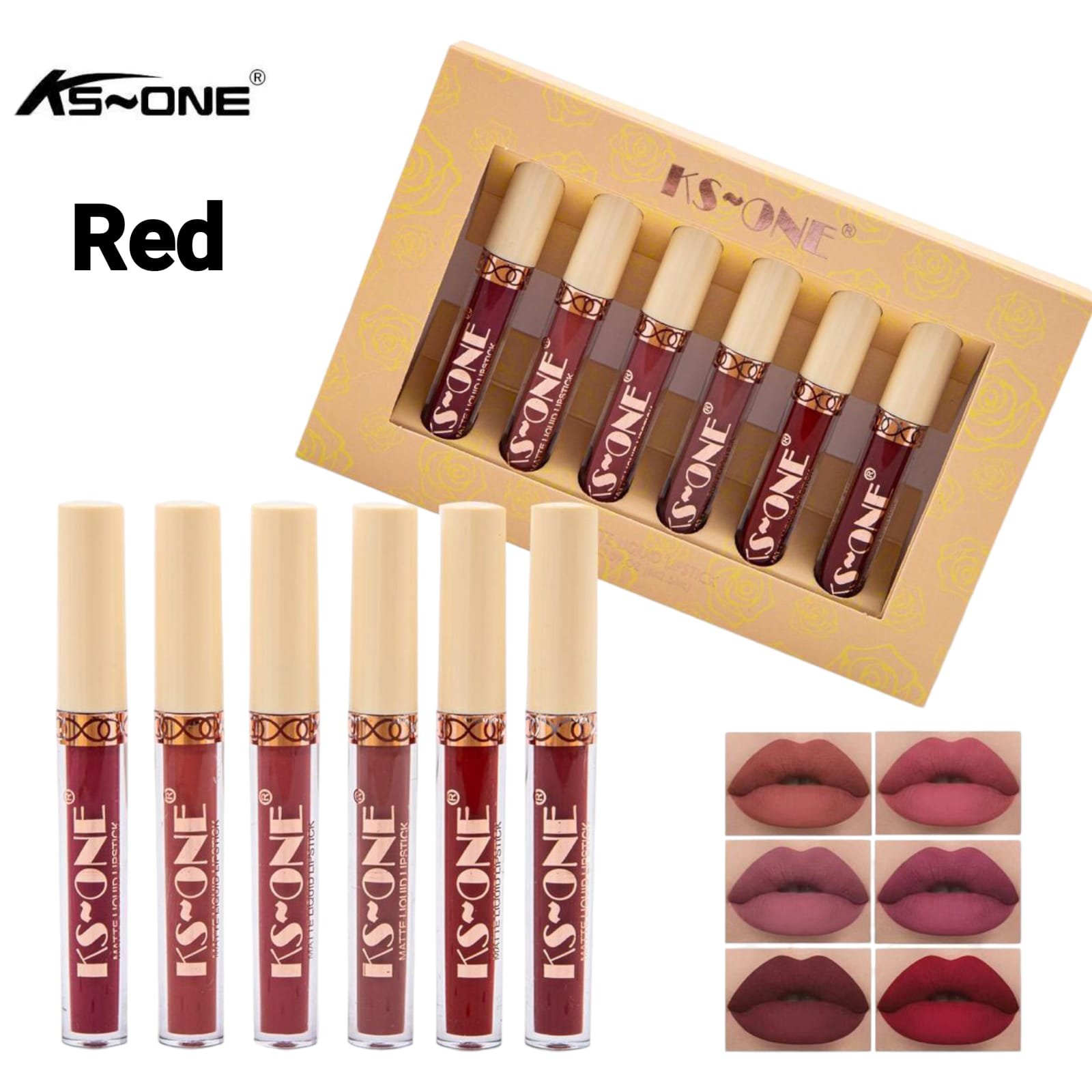Set of 6 Matte Liquid Lipstick Long Lasting Matte Lipstick - Image 5