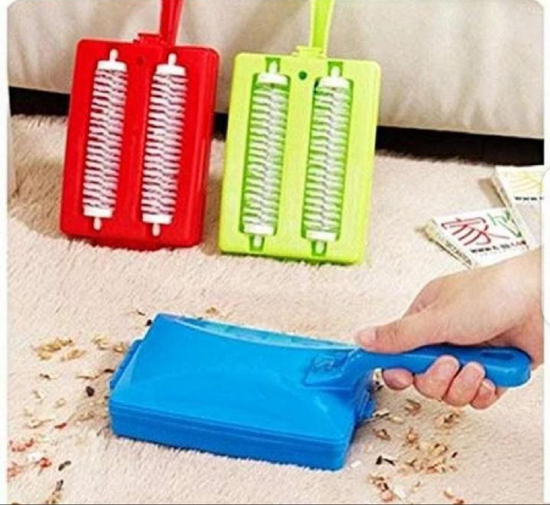 Handheld Carpet Table Crumb Sweeper Plastic Dual Brush - Image 5