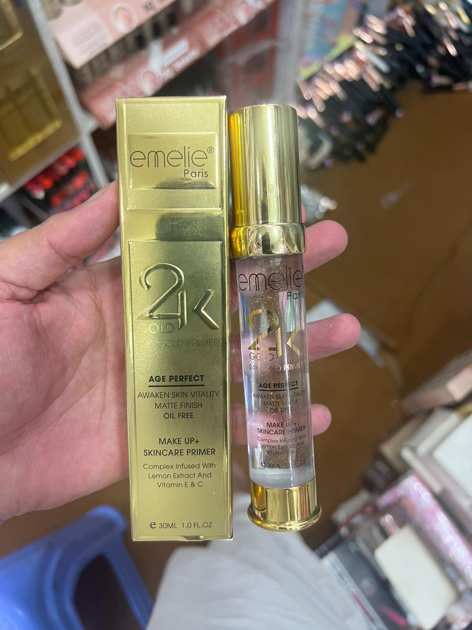 Emelie Paris 24k Gold Age Perfect Makeup Skincare Primer