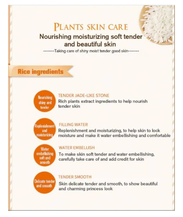 Rorec Moisturizing Anti Wrinkle Rice Face Serum for Open