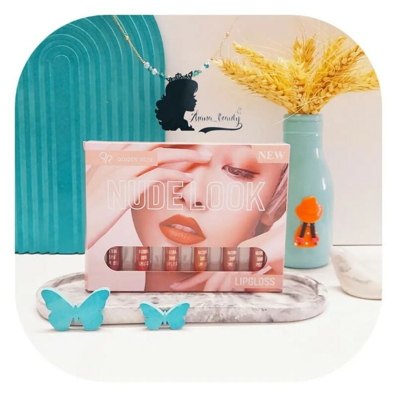 6 Pcs Nude Look High Pigment Matte Lipgloss Soft & Smooth - Image 2