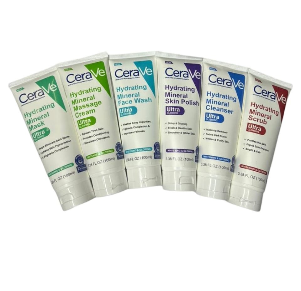Pack of 06 Cerave Hydrating Mineral Facial Kit 100ml