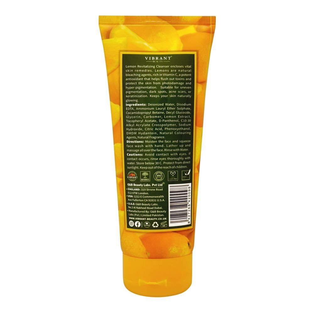 Vibrant Beauty Brightening Lemon Revitalizing Cleanser for - Image 3